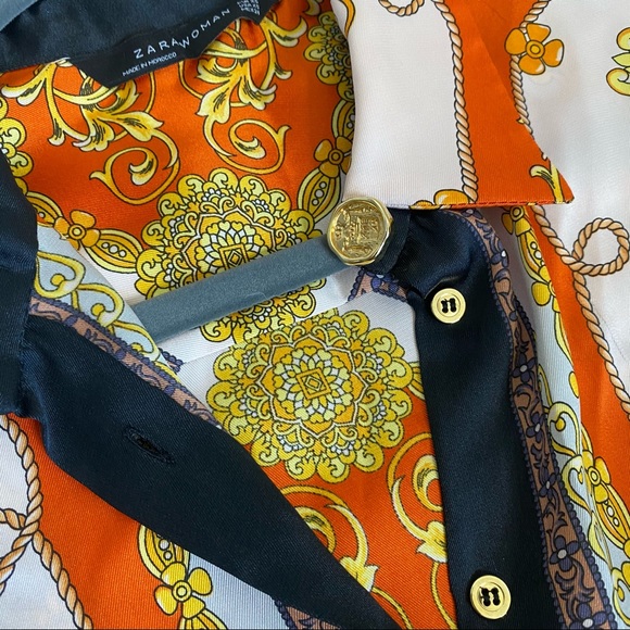 Zara Multicolor Chain Print Scarf Dress - Picture 6 of 11